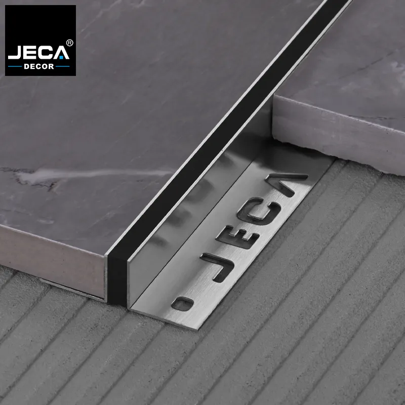 JECAタイルトリムビルディングフロアコンクリートディビジョンラバータイルムーブメントステンレス鋼拡張ジョイントストレートエッジタイルトリム