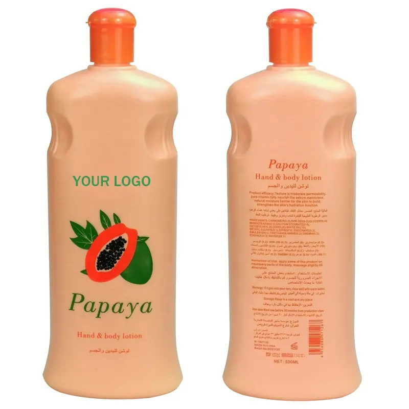 Lotion pour le corps à la papaye, parfum éclaircissant naturel, marque privée, hydratant, blanchissant, crème pour le corps