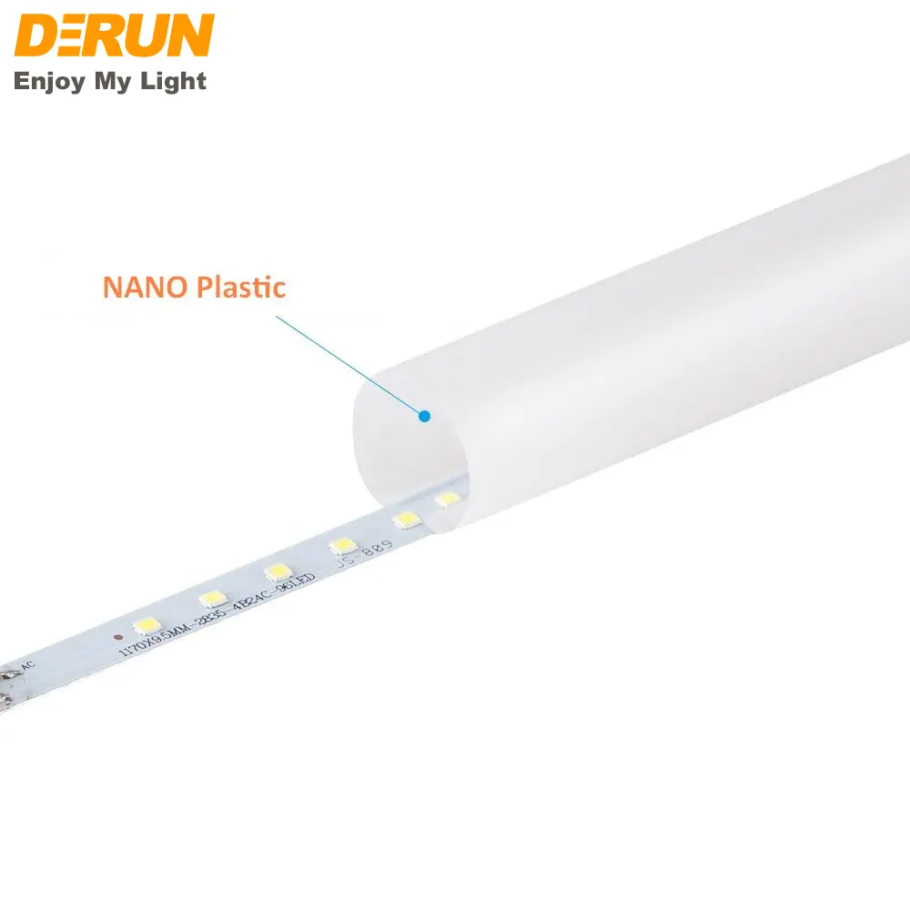 T8 Lampu Tabung LED NANO PC Ramah Lingkungan, Pengganti Lampu Neon 8W 16W 20W G13 2FT 4FT 5FT 2700-6500K CE RoHS , LTL-T8NA