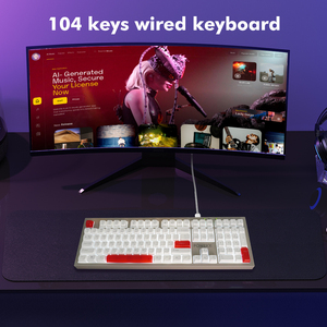 New Compact Full-<strong>Size</strong> Wired USB Backlit LED <strong>Keyboard</strong> Cheaper 108 Keys Membrane Gaming <strong>Layout</strong> with Better Sights! - Product Image 4