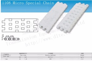 โซ่สายพานลำเลียงโมดูลโซ่พลาสติกแบบพิเศษโซ่ตรงขนาดเล็ก1108พิเศษ - Product Image 6