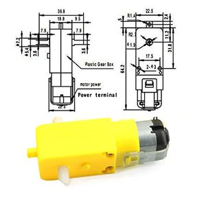 130 TT Motor 1:120 Getriebe-3V-6V Doppelwellen-Kunststoff-Getriebe motor für Roboter, Arduino, DIY-Spielzeug, Smart Home - Product Image 4