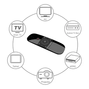 Teclado y ratón W1 Air Mouse 2,4G del mercado europeo con juegos de detección giroscópica, control remoto, funciona para Android TV Box - Product Image 4