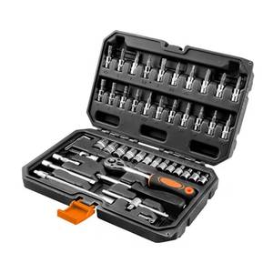 S2 46 adet donanım aracı seti cırcır tornavida lokma anahtar montaj bakım aracı - Product Image 1