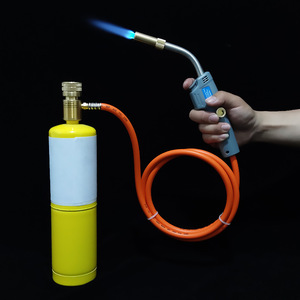 Taşınabilir pirinç kaynak yakıcılar çift anahtarı propan meşale tetik başlangıç hortum kendini ateşleme Mapp gaz darbe Torch - Product Image 6