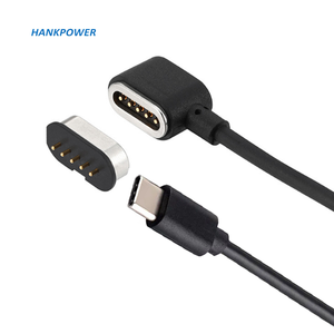 定制防水5 Pogo针至通用串行总线C型充电电缆90度5针智能手表磁性连接器 - Product Image 1