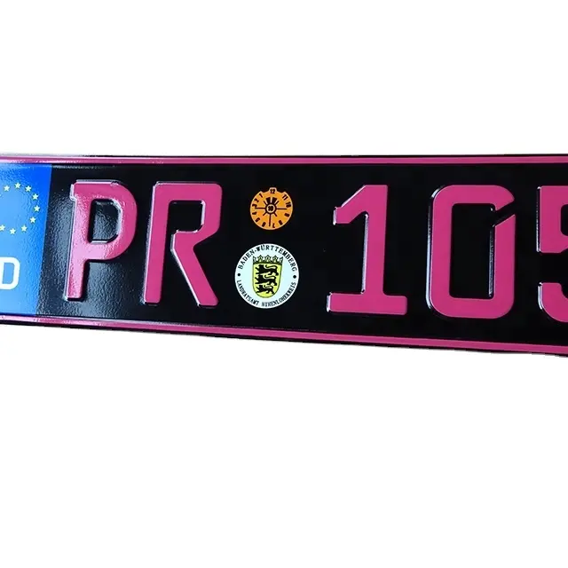 License Motorcycle Number Plate Design European Reflective Film Car Plates