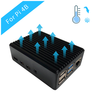 Aismartlink Raspberry Pi 4B custodia in lega di alluminio Raspberry Pi 4 generazione B + 4b custodia protettiva per dissipazione del calore - Product Image 2