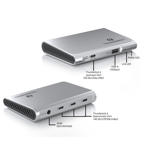卸売40Gbps Thunderbolt 4ドッキングステーションデュアルディスプレイハブ、90W充電コンピューターUSBCドッキングステーションプラグアンドプレイ - Product Image 4