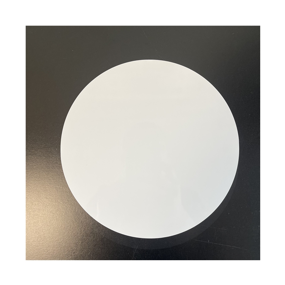 Rond blanc brillant à 8 pouces x 0,65mm sans trous