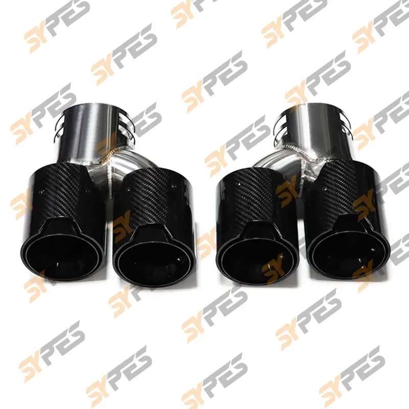 SYPES Ống Xả Xe Hơi Đầu Ống Xả Sợi Carbon Cho BMW G20 G21 M340i G42 M440i G22 M240i MPE 19-20 Bộ Giảm Thanh Đầu Ống Xả