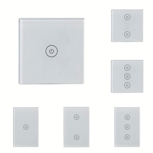 <strong>AU</strong> US 120mm*72mm 86mm 1 2 3 Gangs Smart Switch Glass Panel Touch Function Light Switch Curtain Switch Fan <strong>Remote</strong> WiFi - Product Image 2