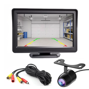 Sistema de visión trasera Awintech con pantalla IPS de 4,3 pulgadas y cámara de respaldo Universal impermeable de visión nocturna HD de 170 grados para automóviles - Product Image 1