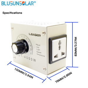 <strong>SCR</strong> Dimmer Portable Speed <strong>Temperature</strong> Light Voltage Adjustable Regulator AC 220V 4000W Compact Variable Voltage <strong>Controller</strong> - Product Image 3
