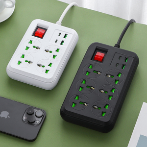 Enchufe eléctrico universal de enchufe múltiple 4 puertos de salida USB 10A nominal ABS 2M extensión cable de carga enchufe tipo 2 enchufes de 3 pines - Product Image 3