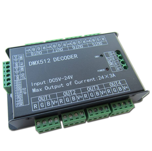 24 Channels RGB RGBW <strong>LED</strong> <strong>DMX</strong> to <strong>PWM</strong> Decoder <strong>LED</strong> Display <strong>Controller</strong> 24CH DMX512 Decoder