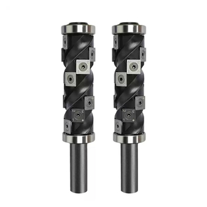 交換可能な挿入カーバイドフラッシュトリムルータービット上底ダブルベアリング1/2インチシャンク30mm CNCスパイラルボトムミリングカッター - Product Image 3