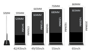 32-55 Inch Indoor Vertical Android Wireless <strong>LCD</strong> Advertising Booth Digital Signage Stand Text Graphic <strong>Display</strong> <strong>Function</strong> - Product Image 4