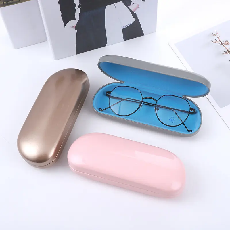 स्वनिर्धारित लोगो निकट दृष्टि चश्मा मामले पोर्टेबल दबाव प्रतिरोधी चश्मा बॉक्स बड़े फ्रेम धूप का चश्मा भंडारण के मामले