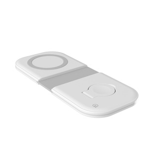 Katlanabilir şarj standı güç istasyonu 2 in 1 manyetik kablosuz şarj Pad 15W hızlı şarj Apple izle iPhone için LED ışık - Product Image 3