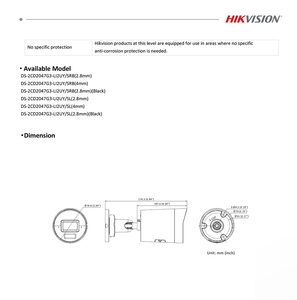 Cámara CCTV Hik 2,8/SL compatible con tarjeta de memoria 3,0 MM ColorVu IP CMOS Sensor alarma de visión nocturna RESOLUCIÓN DE 4MP - Product Image 6