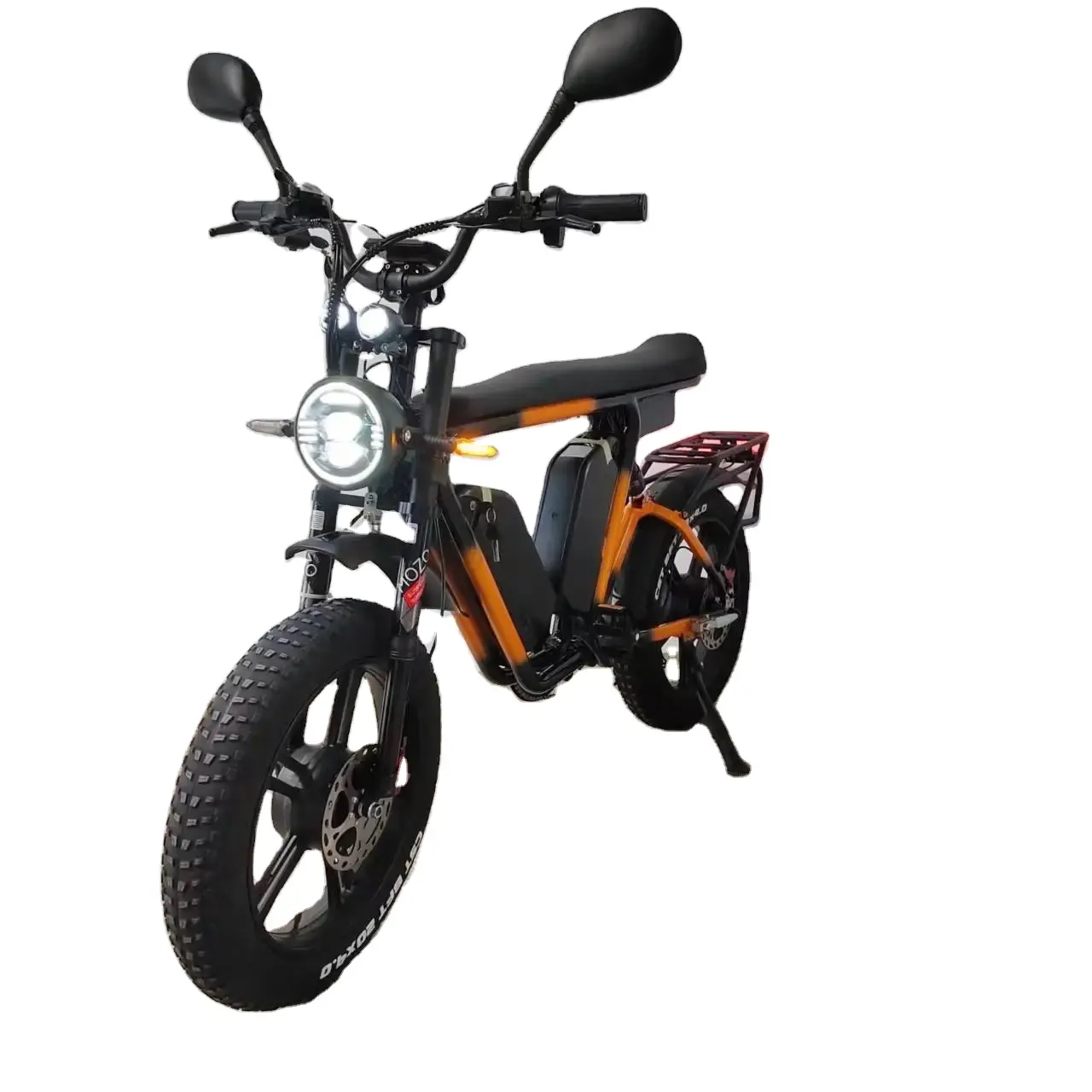 Двухмоторный Двойной аккумулятор 2000W44Ah 52 В гидравлический тормоз с полной подвеской, полное длинное сиденье, алюминиевая рама, электрический велосипед
