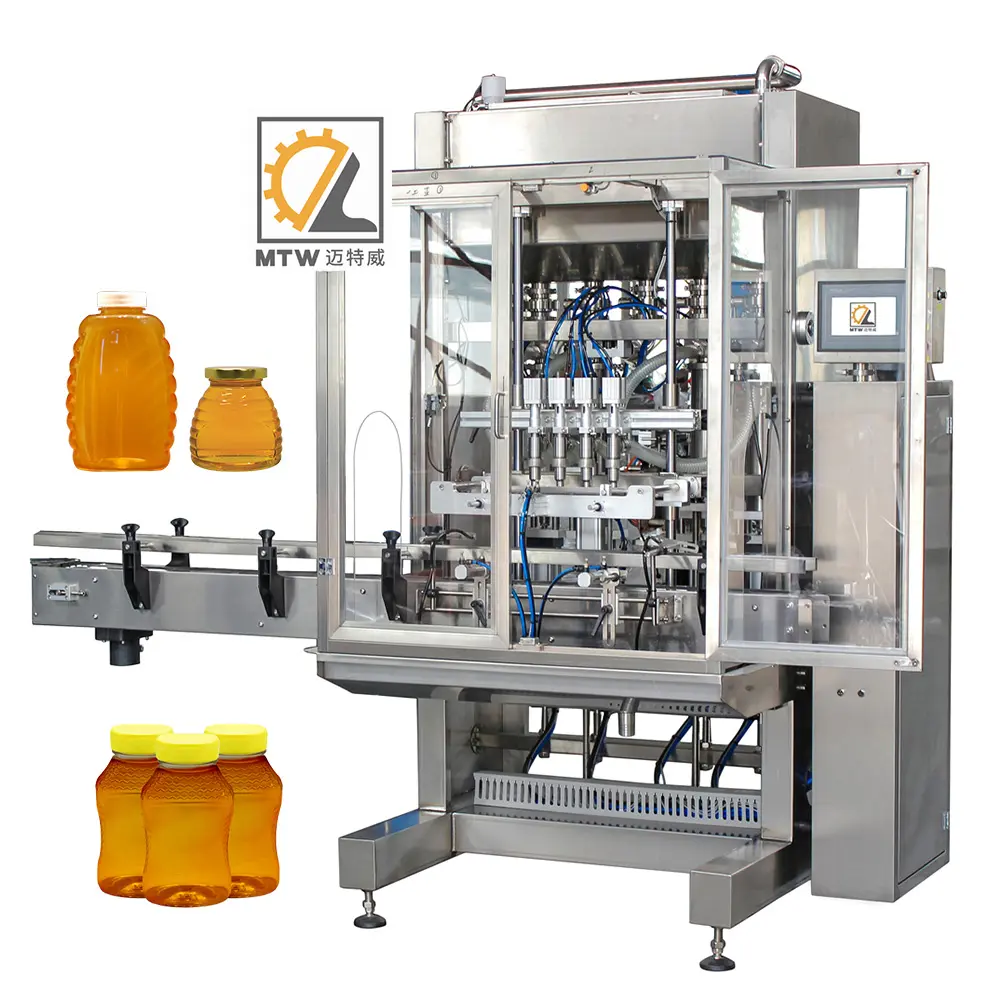 Mtw garrafa totalmente automática 28ml, máquina de enchimento e etiquetagem de mel