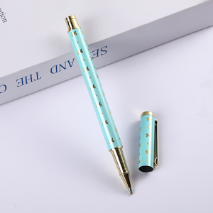 उच्च गुणवत्ता गर्मी हस्तांतरण डिजाइन धातु रोलर जेल पेन लोगो प्रचार उपहार के साथ पूर्ण फूल कस्टम - Product Image 2