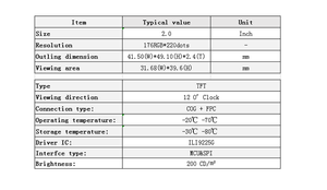 2 inch <strong>TFT</strong> Screen smart led screen <strong>MCU</strong> screen SPI display H20C108 <strong>lcd</strong> display module - Product Image 3