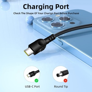 适用于联想Thinkpad Y9000X笔记本电脑充电器T470S T480S 95W PD USB C型交流适配器，带OTP和OVP保护 - Product Image 5
