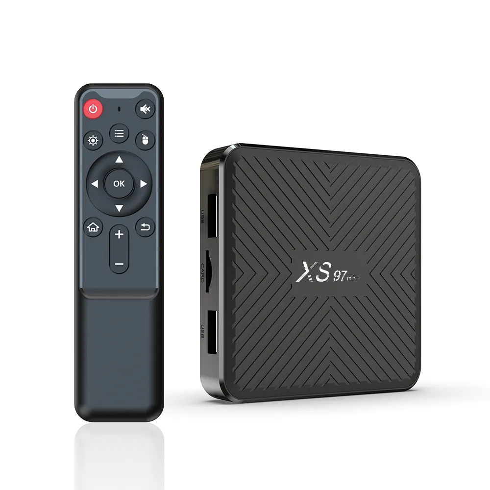 H-end chip amlogic chip xs97mini + iptv 18 smart tv box ultra 4k 6k multilíngue