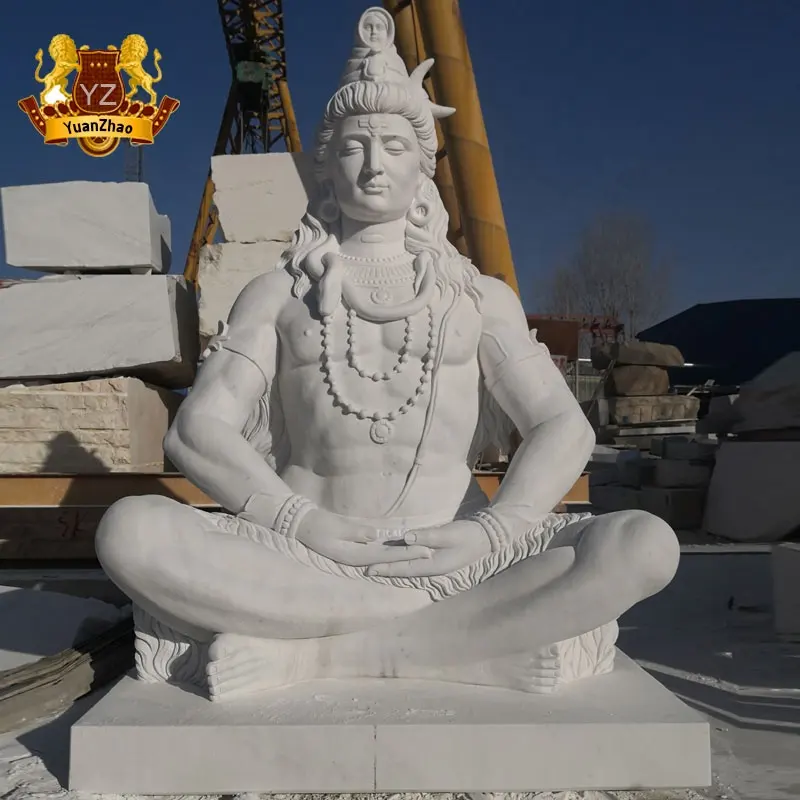 Estatua de Dios de la vida, famosa estatua de mármol blanco del Señor shiva, en venta