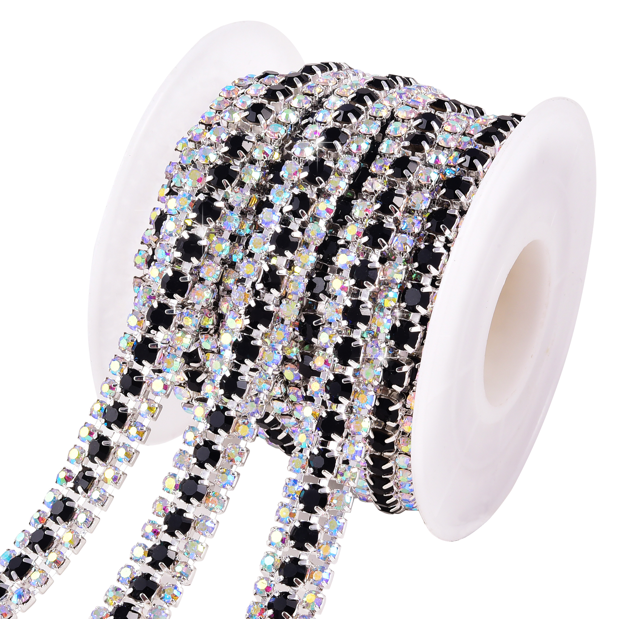 Crystal AB+Black-Silver Base