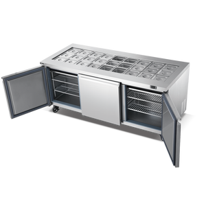 Tủ lạnh làm <span class=keywords><strong>salad</strong></span> bằng thép không gỉ, bàn chuẩn bị <span class=keywords><strong>salad</strong></span> có tủ lạnh dành cho nhà hàng và siêu thị - Product Image 6