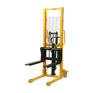 叉子宽度可调的高升手动托盘堆垛机 - Product Image 1