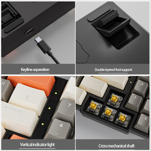 X780键线分离机械键盘配色键盘有线热插拔RGB背光定制键盘 - Product Image 5