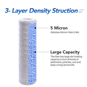 YUNDA ตลับกรองน้ำเส้นด้าย <span class=keywords><strong>Pp</strong></span>,สำหรับเปลี่ยนไส้กรองสายพันตะกอน - Product Image 2