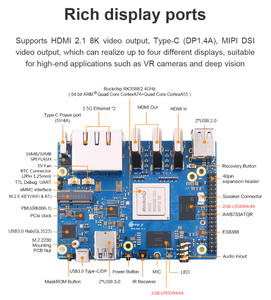 新しいOrange Pi 5 Plus 4G 8G 16G RK35882.5GデュアルイーサネットポートとPCIE拡張シングルボード実行Android Ubuntu Debian OS - Product Image 4