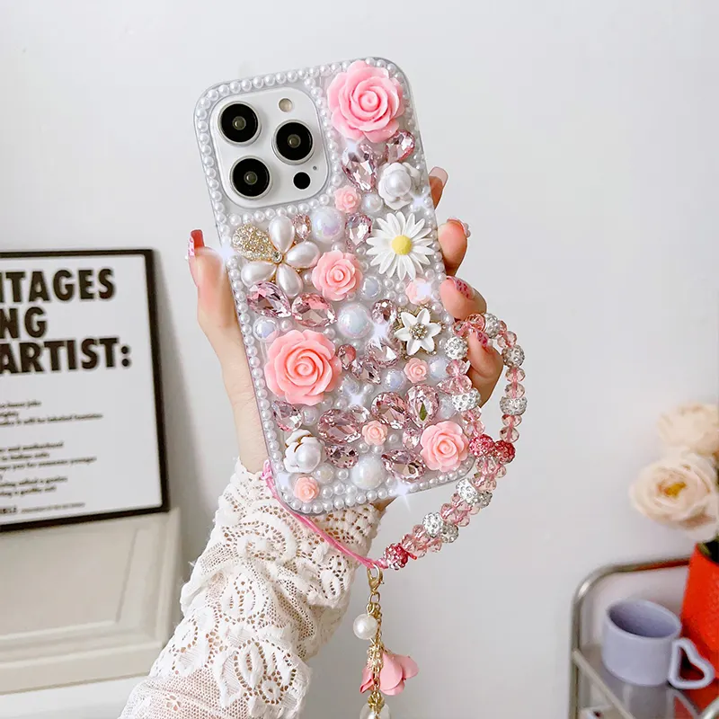 Étui à paillettes bling brillant design de luxe coque arrière de téléphone pour fille pour Iphone 13 Pro Max