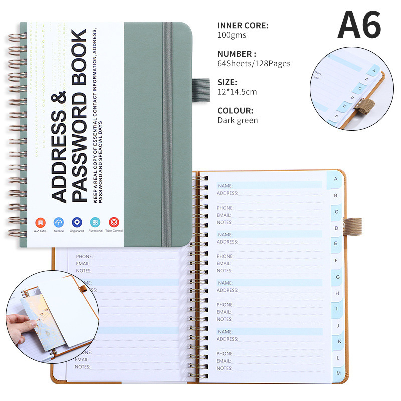 Libreta de direcciones Green-a6