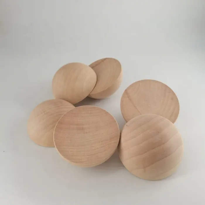 Demi-boule en bois vierge naturel, blocs de construction en bois pour enfants, demi-boule avec bords arrondis