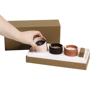 โลโก้ที่กําหนดเองหรูหรากล่องบรรจุภัณฑ์เปล่าสําหรับเทียนและไฟแช็ค - Product Image 1