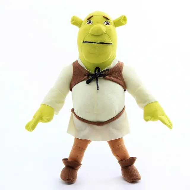 Shrek-muñeco de peluche de Anime para niños, juguete de monstruo verde