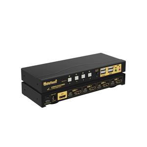 4端口HDMI KVM开关支持超高清4k @ 60hz支持4台计算机共享1个显示器热键鼠标轻松即插即用切换 - Product Image 1