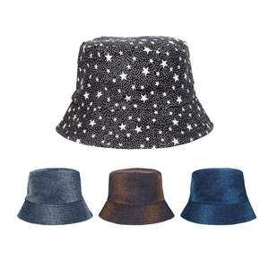 Wholesale Unisex Foldable Star Print Bucket Hat Gradient Patterned Hat <strong>Caps</strong> for Adult Kids - Product Image 5
