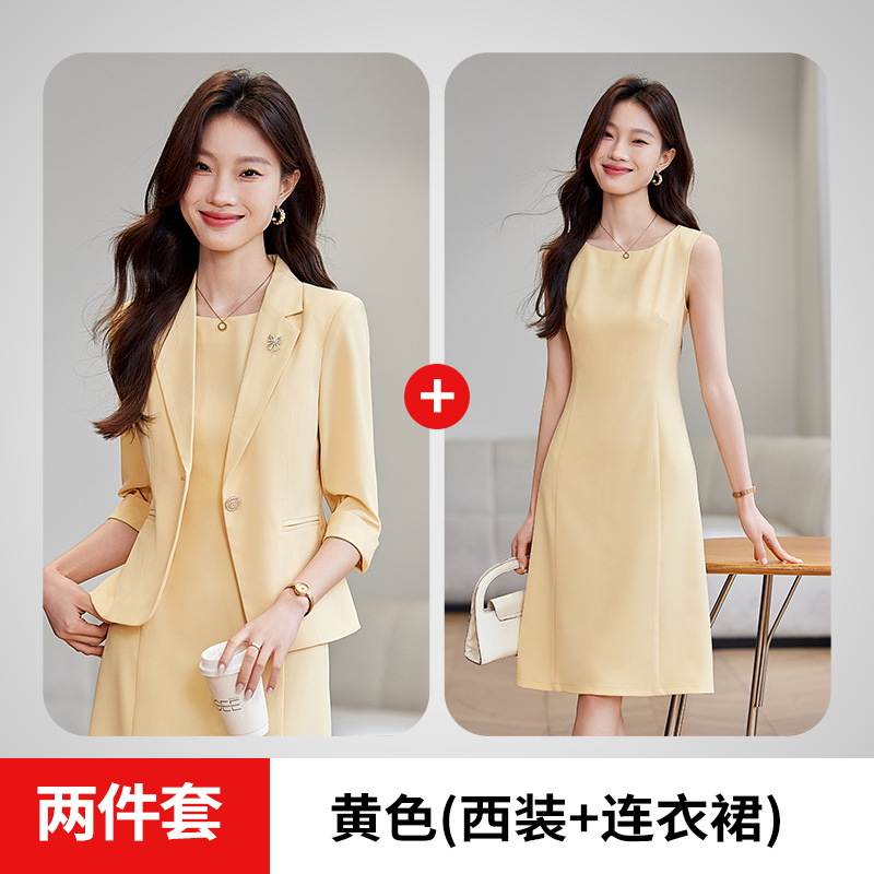 Yellow suit dress