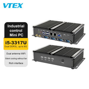 Custom Mini Industrial Control <strong>PC</strong> Fanless Mini Box <strong>PC</strong> with Intel Chipset Used Industrial Embedded Computer - Product Image 1