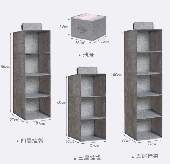 Organizzatori per armadio e borse per riporre i vestiti scaffali pieghevoli RV guardaroba Camp Hanging Organizer per scarpe giocattoli