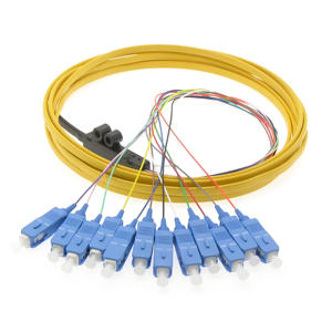 Soluciones de red POE 4G FTTX FTTH 12 fibra cinta plana Pigtail con monomodo multimodo FC ST SC LC UPC fibras - Product Image 1
