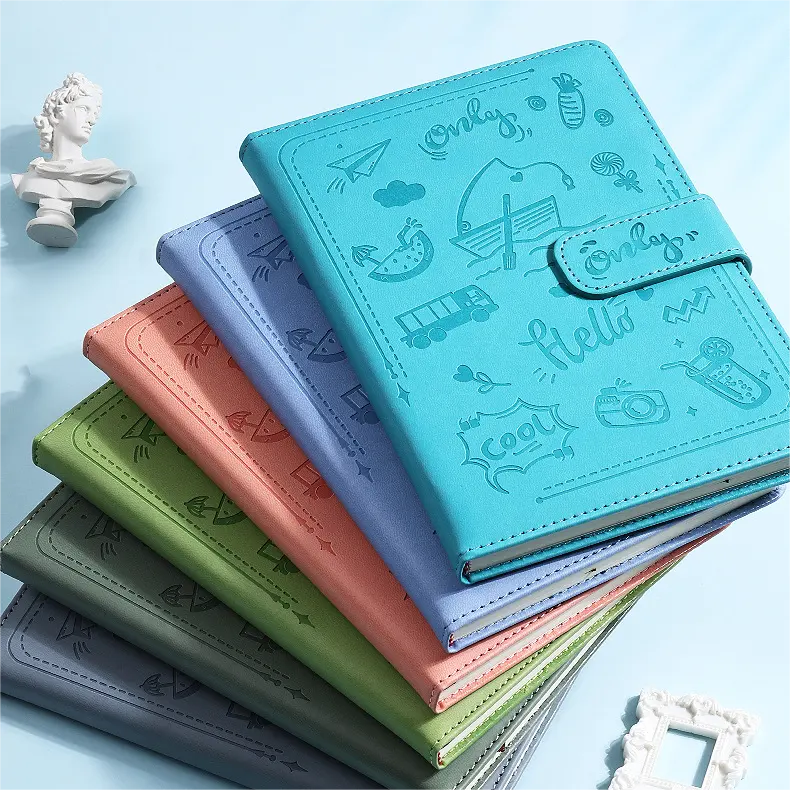 Kawaii cartoon A5 A6 A7 copertina rigida in pelle diario magnete carino taccuino per bambino per studente